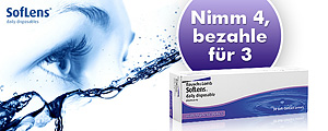 Nimm 4 SofLens Daily Disposable 30p, bezahle für 3!