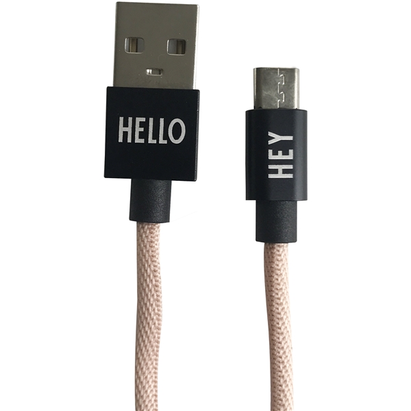 Design Letters Micro USB Cable 1 M Nude (Bild 1 von 2)