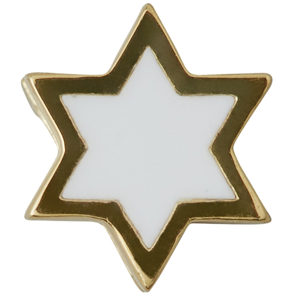 Design Letters Enamel Star Charm Gold White (Bild 1 von 2)