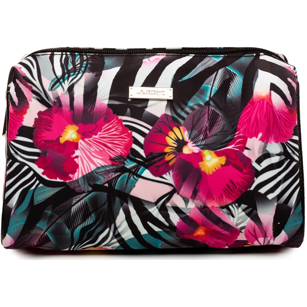 Lilja Zebra Flower Print Cosmetic Bag