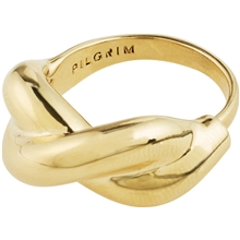 14214-2004 Belief Chunky Twist Ring Gold Plated