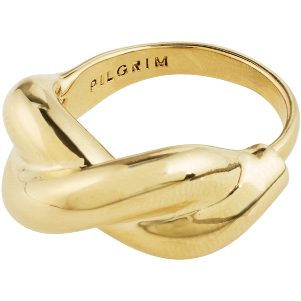 14214-2004 Belief Chunky Twist Ring Gold Plated (Bild 1 von 4)