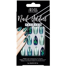 Ardell Nail Addict Green Glitter Chrome