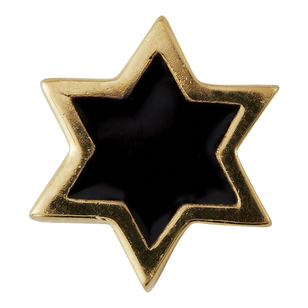 Design Letters Enamel Star Charm Gold Black (Bild 1 von 2)
