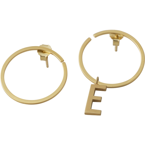 Design Letters Earring Hoops 24 mm Gold (Bild 2 von 3)