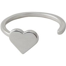 Design Letters Heart Ring Silver