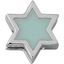 Design Letters Enamel Star Charm Silver