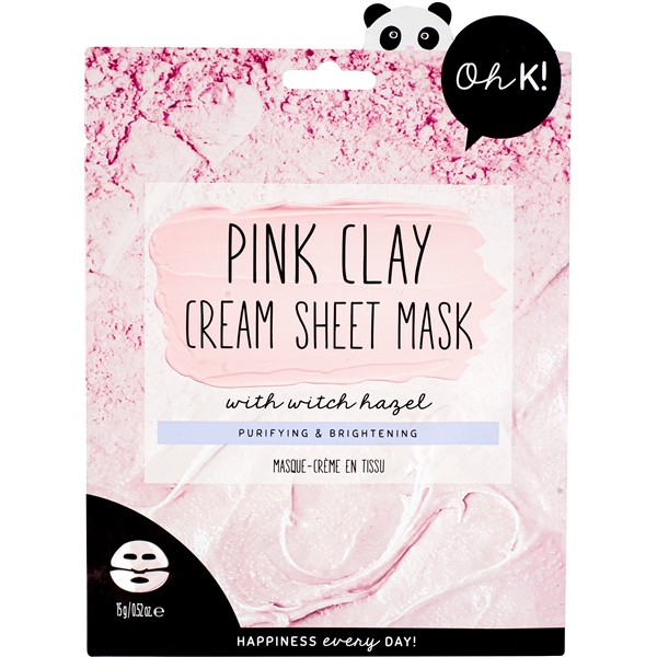 Oh K! Pink Clay Cream Sheet Mask with Witch Hazel (Bild 1 von 6)