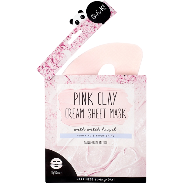 Oh K! Pink Clay Cream Sheet Mask with Witch Hazel (Bild 3 von 6)