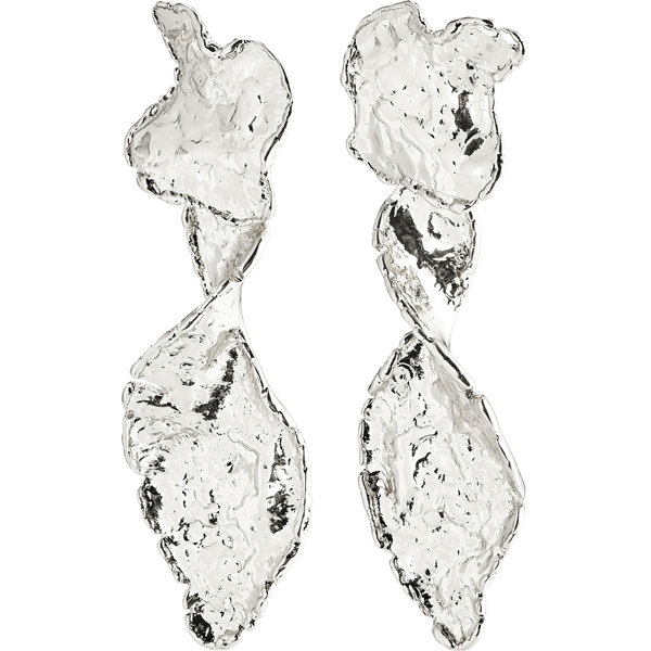 10211-6013 Compass Large Silver Plated Earrings (Bild 1 von 2)