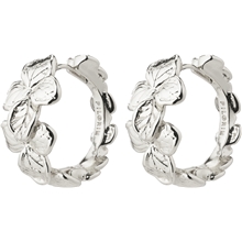 1 set - 14233-6023 ECHO Hoop Silver Earrings