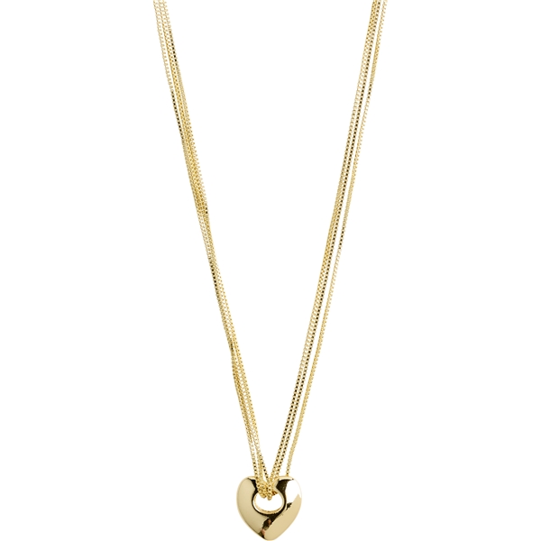 12234-2001 WAVE Heart Necklace Gold Plated (Bild 1 von 6)