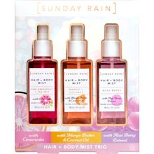 Sunday Rain Hair & Body Mist Trio Set
