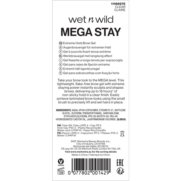 Wet n Wild Mega Stay Extreme Hold Brow Gel (Bild 7 von 8)